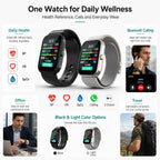 BEEVVOS U19 health smart watch summary image with BP, heart rate, SpO2 and Bluetooth calling