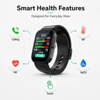 BEEVVOS U19 smart watch feature overview with Bluetooth calling, BP, HR and blood oxygen monitoring