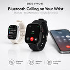 BEEVVOS GT3 smart watch for Bluetooth calling, message alerts and everyday wrist convenience