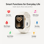 BEEVVOS H26 Pro Bluetooth calling smart watch with heart rate, blood oxygen, sports modes and offline music
