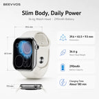BEEVVOS H26 Pro smart watch with 36.6g watch head, 290mAh battery and slim 9.5mm body design