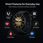 BEEVVOS HT30 smart watch with Bluetooth call, NFC, heart rate, blood oxygen and sport tracking icons