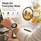 BEEVVOS HT50 smart watch worn for work, travel and fitness with calls, messages and daily activity tracking