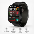 BEEVVOS M15 PRO air-pump blood pressure smart watch with 1.92-inch touchscreen, black case, silicone strap and detachable airbag