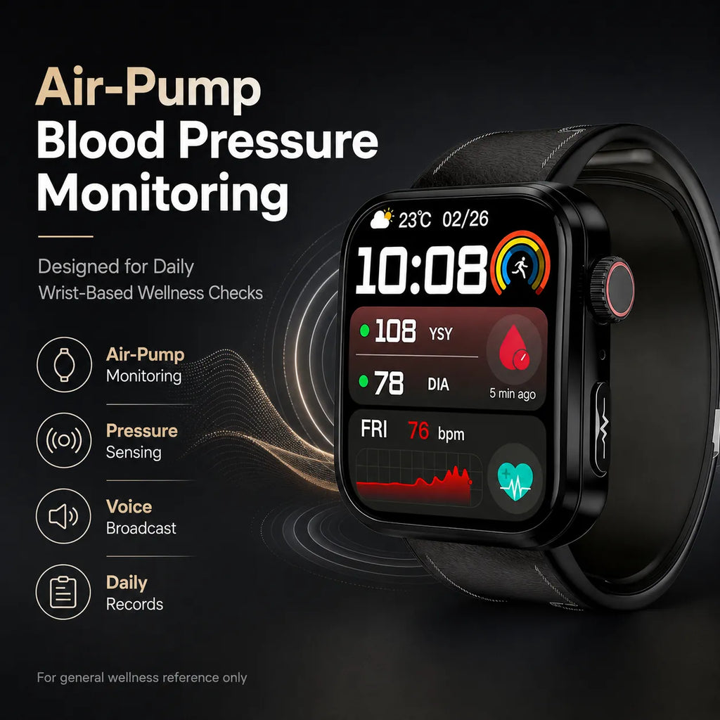 BEEVVOS M15 PRO touchscreen smart watch with 273 by 39 by 13 mm dimensions, flexible strap and magnetic charging cable