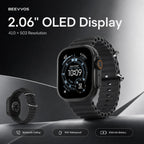 BEEVVOS H26 Ultra+ OLED smart watch featuring 410 by 502 resolution square touchscreen display