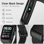BEEVVOS U16 compact smart watch with 320mAh lithium polymer battery and black wearable square design