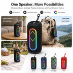 BEEVVOS P13 Pro portable Bluetooth speaker color options and features for home, travel, parties and picnics.
