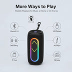 BEEVVOS P13 Pro Bluetooth 5.4 speaker featuring TWS, USB playback, AUX input, TF card and FM radio.