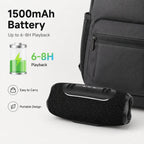 BEEVVOS 5 Mini portable Bluetooth speaker with 236 by 105 by 116 mm dimensions, 0.91 kg weight and carry strap.