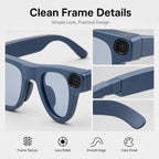BEEVVOS S2 Max portable camera smart glasses displayed in open and folded eyewear-style positions for daily carrying