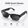 BEEVVOS XG89 smart audio glasses with black frame, tinted lenses and integrated electronic temple design on a clean background