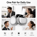 BEEVVOS LDW-430 wireless earbuds summary image showing dual colors, HD call support and daily use scenarios